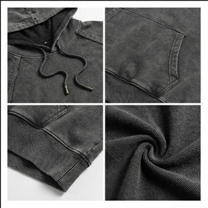 North Approach Oversized Crop Hoodie Unisex <b>Raglan</b> Sleeve Washed Cotton Casual Hooded T-Shirt Front Logo Heat-Transfer Printing - Product Image 4