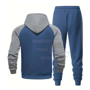 Survêtements à capuche zippés pour hommes actifs, sport, jogging, fitness, gym, course à pied, légers, confortables, pour l'extérieur - Product Image 2