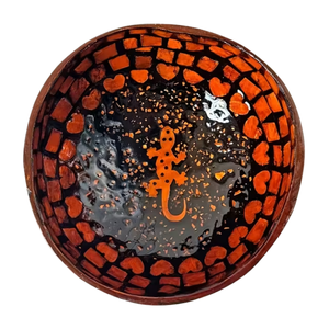 Tazón para Servir de Coco Orgánico - Incrustaciones de Perlas de Mosaico Brillante - Cocina Ecológica - Product Image 2