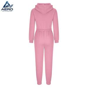 Best Seller Product Women Full Ladies Hoodies And Jogger Tracksuits <b>Set</b>, In Pink Color Casual Wear Ladies Gym Crop Tracksuits - Product Image 4