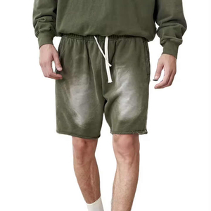 Pantalones Cortos de Hombre con Lavado Ácido, Estilo Vintage, Tela de Algodón Suave, Ajuste Cómodo, Ropa Casual de Verano, Atuendo Urbano, Pantalones Cortos Modernos y Elegantes - Product Image 4