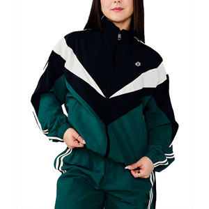 Vintage Women Nylon Track Windbreaker <b>Jacket</b> women Custom Color Block Full Zip Sports <b>jacket</b> for men Outerwear - Product Image 4