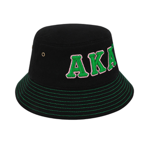 Sombrero de Pescador AKA, Color Negro, Bordado, Unisex, de Algodón, Informal, para Exteriores, Moda Urbana, Sombrero para el Sol, Premium - Product Image 3