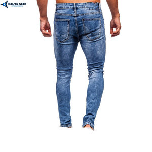Jeans de Mezclilla Lavados a la Piedra para Hombre DAIZEN STAR, Transpirables, Corte Ajustado, para Todas las Temporadas - Product Image 4