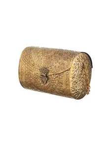 Pochette de soirée en laiton de qualité supérieure pour femmes, idéale pour mariage, festival et fête, pochette ethnique en laiton avec travail artisanal pour femmes - Product Image 5