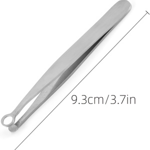 Professional Nose Hair <b>Removal</b> Tweezer Anti Slip Grip Manual Nose Hair Trimming <b>Tool</b> Eyebrow Tweezers Rounded Tip - Product Image 1