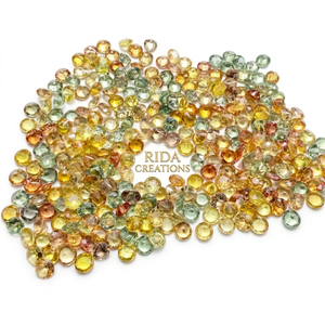 Zafiro Natural Certificado por IGI, Corte Brillante Redondo de 3 mm, Multicolor, Piedras Sueltas Pequeñas para Joyería - Product Image 1