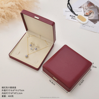 Boîtes de rangement en cuir pour bijoux en gros, grand format, avec logo personnalisé, haute qualité, pour colliers, boucles d'oreilles, bagues, pendentifs et bracelets