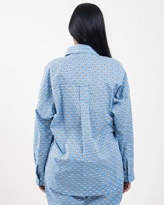 Ensemble de cordons d'été imprimés et cousus en pur coton de la meilleure qualité personnalisés pour femmes chemises avec short - Product Image 4
