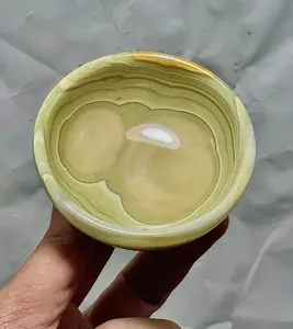 Bol décoratif d'inspiration zen, bol en pierre, bol décoratif haut de gamme pour hôtel, bol d'intérieur de luxe pour resort, bol élégant pour villa, prix de gros - Product Image 1