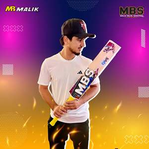 Batte de cricket MBS Ews0001 Saim Ayub, qualité joueur, en saule anglais, gaucher/droitier, 40 mm, légère et durable - Product Image 1