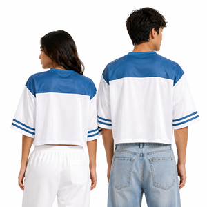 Maillot de football américain sublimé unisexe, respirant, coupe courte, fournisseur en gros OEM ODM - Product Image 6