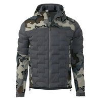 Blouson de chasse matelassé en toile tendance, personnalisé pour chasseur de canards avec logo frontal, idéal pour l'hiver