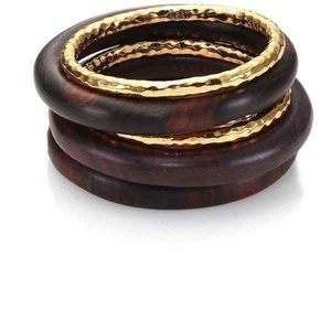 Bracelet manchette en bois sculpté fait main à bas prix en Inde - Product Image 3
