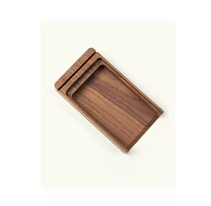 Wood Memo Note Pad Holder Do List <b>Card</b> Stand Modern Acacia Wood <b>Cards</b> Holder Wholesale Supplier Office Suitable - Product Image 2