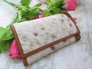 Cartera de piel de vaca para hombre y mujer, monedero de piel sintética con múltiples usos, marrón oscuro - Product Image 3