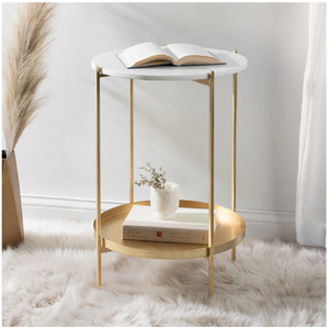 Industrial Style Luxury Furniture Corner <b>Table</b> Gold Plated Metal <b>Side</b> <b>Table</b> for Living Room, <b>Drawing</b> Room, Office India Sale - Product Image 1