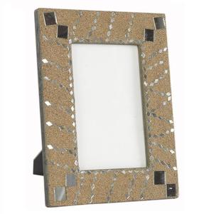 Marco de Fotos Moderno con Diseño de Rayas Diagonales Rectangulares, Hecho a Mano, Ecológico, Elegante, para Exhibición Vertical en Mesa, Personalizable - Product Image 3