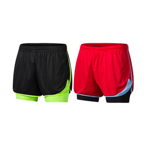 Shorts de sport décontractés de haute qualité pour hommes, taille élastique, couleur unie, anti-reflet, séchage rapide, respirants, pour la course en extérieur et le fitness - Product Image 4