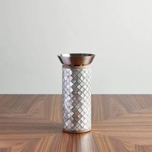 Elegante Quemador de Incienso de Lujo con Incrustaciones de Madreperla, Madera y Metal, Porta Incienso Oud en Forma de Cilindro para Decoración de Ramadán - Product Image 2