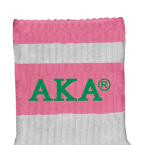 AKA Quarter Length Cotton <b>Socks</b> Athletic Casual Embroidered Fashion <b>Socks</b> for <b>Women</b> Pink Green <b>White</b> Color - Product Image 3