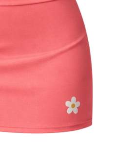 Ensemble crop top et mini-jupe corail personnalisé pour femme, soutien-gorge de sport sans manches, tenue de yoga, gym, été, décontractée, fitness, deux pièces - Product Image 6