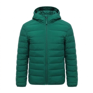 <b>Men's</b> Winter <b>Blouson</b> Front Hood Denim Casual Black Coat Windproof Breathable Eco-Friendly Knitted Zipper Closure Cold Weather - Product Image 3