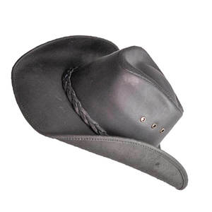 Chapeau de cowboy en cuir de qualité supérieure, style western, pour l'extérieur, protection solaire, réglable, vintage, fait main, pour festival, mode country - Product Image 3