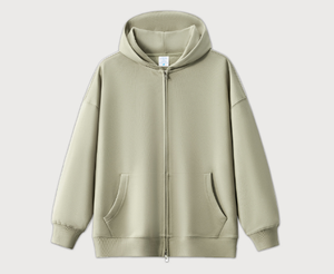 Sweat à capuche zippé pour homme avec broderie, pull d'automne respirant à manches longues, doublé, motif à carreaux - Product Image 1
