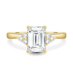 แหวนเพชรทรงเอเมอรัลด์ 2.01 กะรัต หรูหรา ทองคำขาว 14K เพชรเลี้ยงในห้องปฏิบัติการ ของขวัญสำหรับงานปาร์ตี้ ของขวัญแต่งงาน เครื่องประดับเสริมเสน่ห์ - Product Image 5