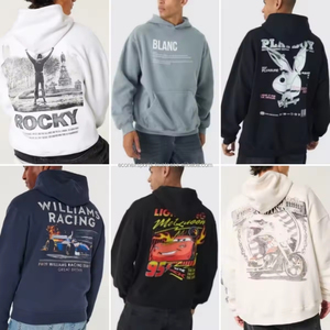 Sudaderas con capucha informales de ganchillo de alta calidad para hombres Estilo de cremallera impresa Enviado al azar Ropa a granel de segunda mano - Product Image 6