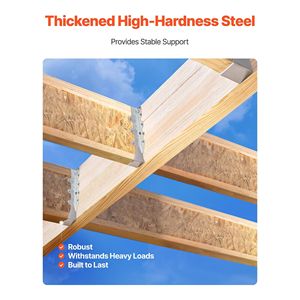 50 Pezzi Supporti per Travi con Dimensioni Interne 1,57 X 1,50 X 7,83 Pollici / 40 X 38 X 199 mm, Ganci Metallici Resistenti alla Ruggine per Travi Antiuragano - Product Image 3