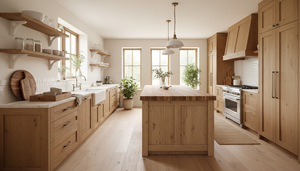 Planche à découper en bois d'acacia SMARTWOOD Eco Premium 1220x2440mm, joint en dentelle, plan de travail moderne pour cuisine et restaurant - Product Image 5