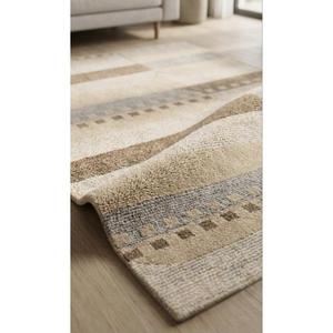 Premium Handmade Hand Tufted Wool <b>Rug</b> Custom Modern Carpet Abstract Artistic Design Soft <b>Natural</b> Wool Area <b>Rug</b> for Living Room - Product Image 2