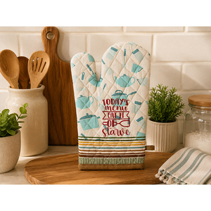 Gant de four matelassé en coton de qualité supérieure |   Gant de four matelassé en coton lavable |   Gants de cuisine et de barbecue - Product Image 3