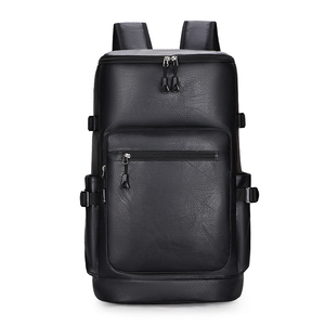Mochila de Cuero Marrón Personalizada, Gran Capacidad, Múltiples Bolsillos con Cremallera, Mochila de Viaje para Hombres y Mujeres - Product Image 3