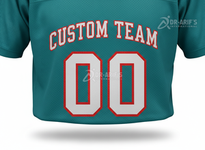 Shorts de football américain personnalisés de marque premium pour hommes, col en V, manches courtes, sublimation, évacuation de l'humidité, polyester 320g, coupe classique - Product Image 6
