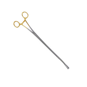 TC Hysterectomy <b>Clamp</b> 21cm Clamping Grasping Tissue Slightly Curved Gold-Plated Handles Orthopedic General Surgery Use - Product Image 2