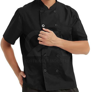 Veste de chef de cuisine confortable pour usage quotidien en restaurant, veste de chef exécutive de luxe avec passepoil de couleur personnalisée, professionnelle - Product Image 3