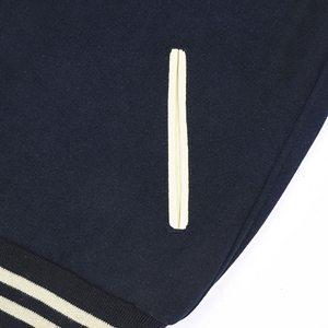 Chaqueta Varsity Personalizable con Letras Bordadas para Hombre, Estilo Universitario Oversize, Cortavientos con Cuello de Béisbol, Material de Poliéster - Product Image 4