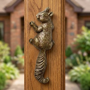 Vintage Cast Iron Squirrel Wall <b>Hook</b> Handmade Animal Design Self-Adhesive Installation Adjustable Eco-Friendly Waterproof - Product Image 2