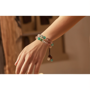 สร้อยข้อมือลูกปัดซันซิทารา หินธรรมชาติประดับคริสตัล งานแฮนด์เมด ขายส่ง - Product Image 3
