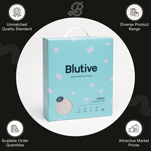 Top Quality Spain Made Plastic Free and Recyclable Long Lasting Fresh Scent Natural Bentonite Blutive 6L Clumping <b>Cat</b> <b>Litter</b> - Product Image 4