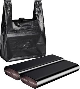 ถุงพลาสติกสีดำถุงเสื้อยืดสีดำสำหรับร้านขายของชำร้านอาหารซูเปอร์มาร์เก็ต - Product Image 5