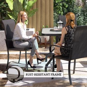 4 chaises à bascule en rotin de jardin - Product Image 5