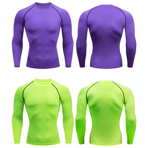 เสื้อยืดแรชการ์ดแขนยาวผู้ชายคุณภาพสูง เป็นมิตรกับสิ่งแวดล้อม ซักแล้ว พร้อมโลโก้สั่งทำพิเศษ ระบายอากาศได้ดี แห้งเร็ว เหมาะสำหรับออกกำลังกายในฤดูร้อน - Product Image 2