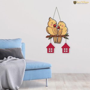 งานศิลปะตกแต่งผนังไม้ MDF ทันสมัย รูปนกคู่น่ารัก สำหรับตกแต่งบ้าน สวน ระเบียง - Product Image 4