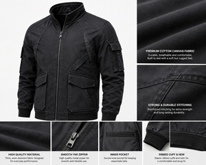 Chaqueta Vaquera Azul Lavada Extra Grande Personalizada, Cortavientos, Ecológica, Unisex, Estilo Urbano, Algodón, Múltiples Bolsillos, OEM, Marca Privada - Product Image 6