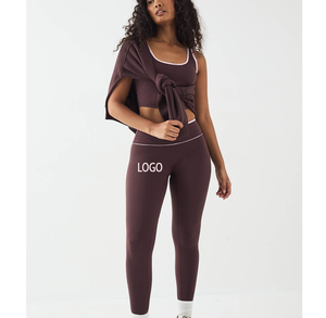 Leggings de Yoga para Mujer con Control de Abdomen, Diseño Sólido, Ropa Deportiva, Nylon y Spandex, Pantalones Deportivos para Correr con Efecto Push-Up, Logotipo Personalizado - Product Image 5