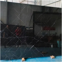 Dalles de marbre noir naturel de haute qualité Tuile de marbre Nero Marquina pour la décoration de comptoirs de sol